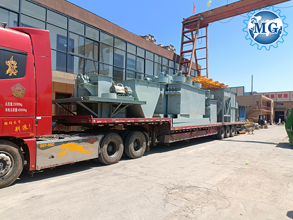 西安干粉砂漿設備裝車現場！
